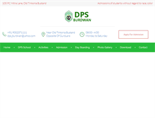 Tablet Screenshot of dpsburdwan.com